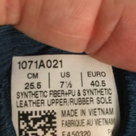 Asics court shoes worn inside for pickleball men's size 75. blue and orange - Picture 3 of 7